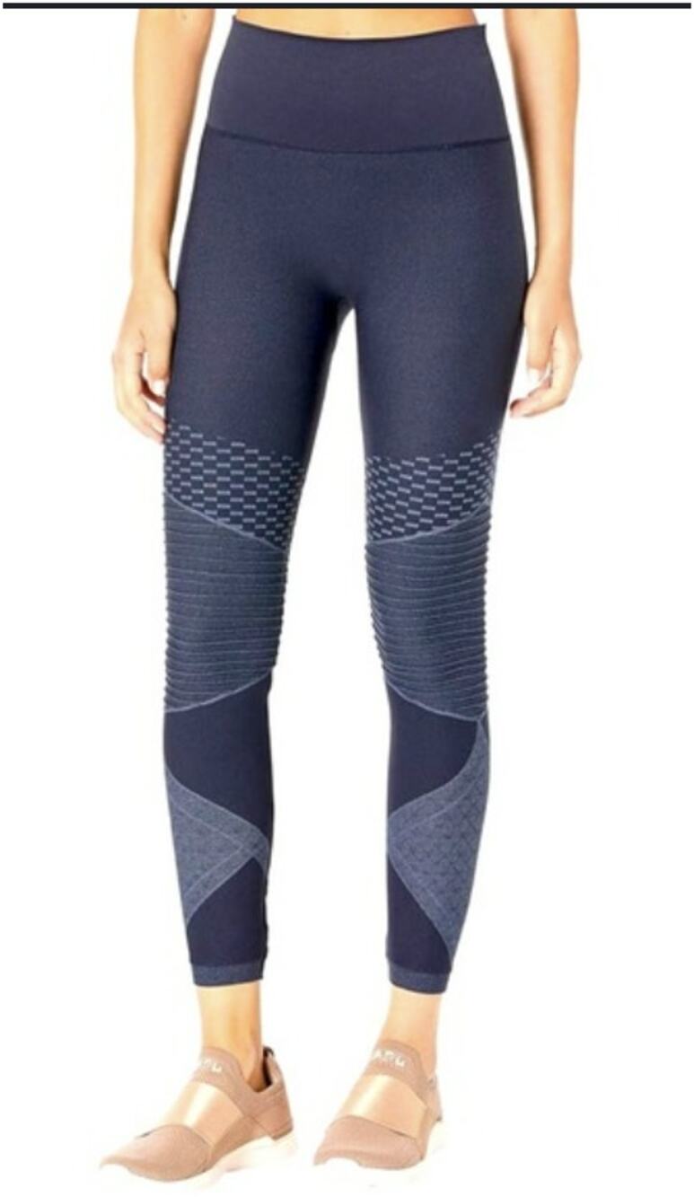 Spanx Leggings “Look at Me” Seamless WMNS M Navy Compression  Athleisure Gym